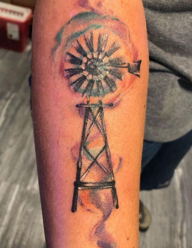 30 Pretty Windmill Tattoos Show Your Temperament