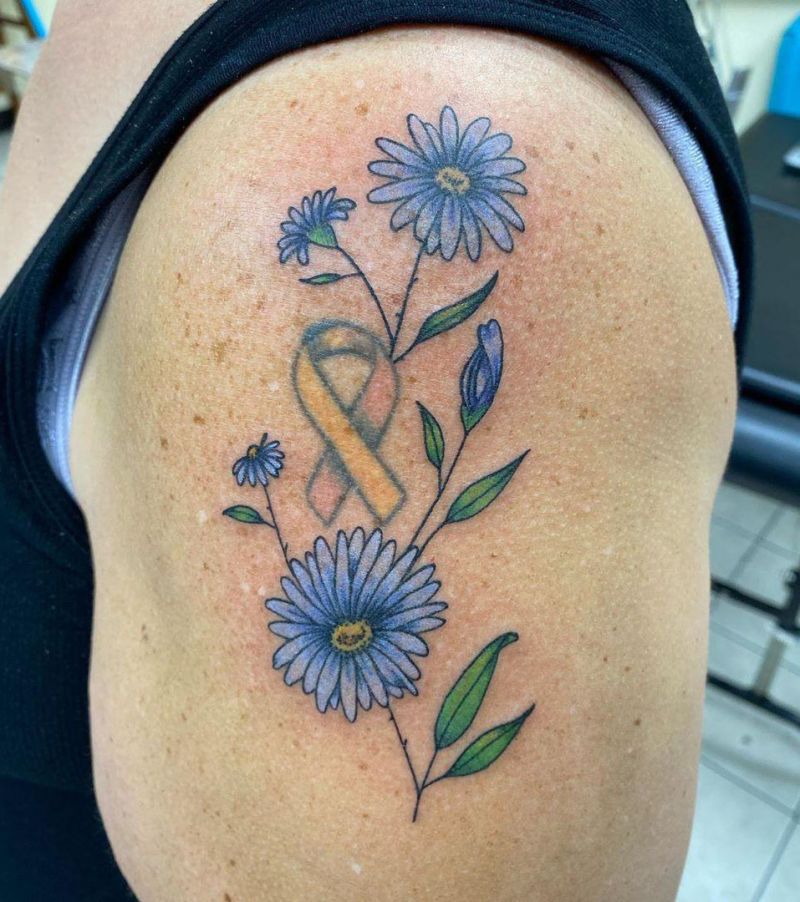 30 Pretty Aster Tattoos for Your Inspiration