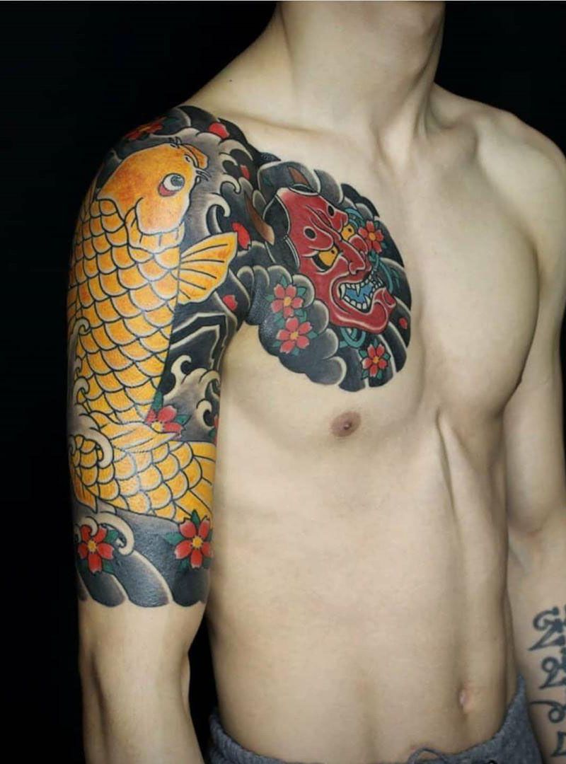 30 Pretty Carp Tattoos to Inspire You