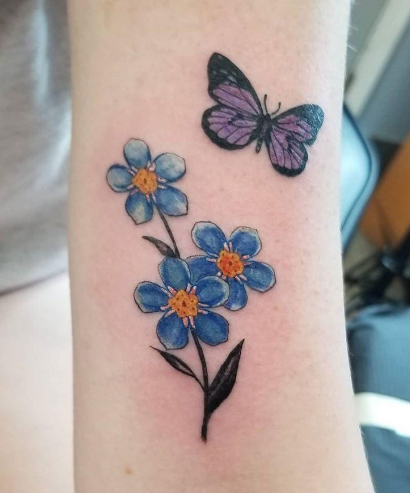 30 Pretty Forget Me Not Tattoos for Your Inspiration