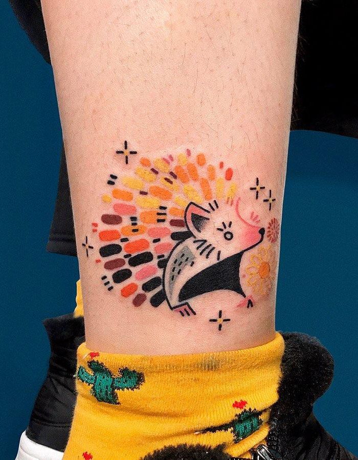 30 Cute Hedgehog Tattoos You Will Love