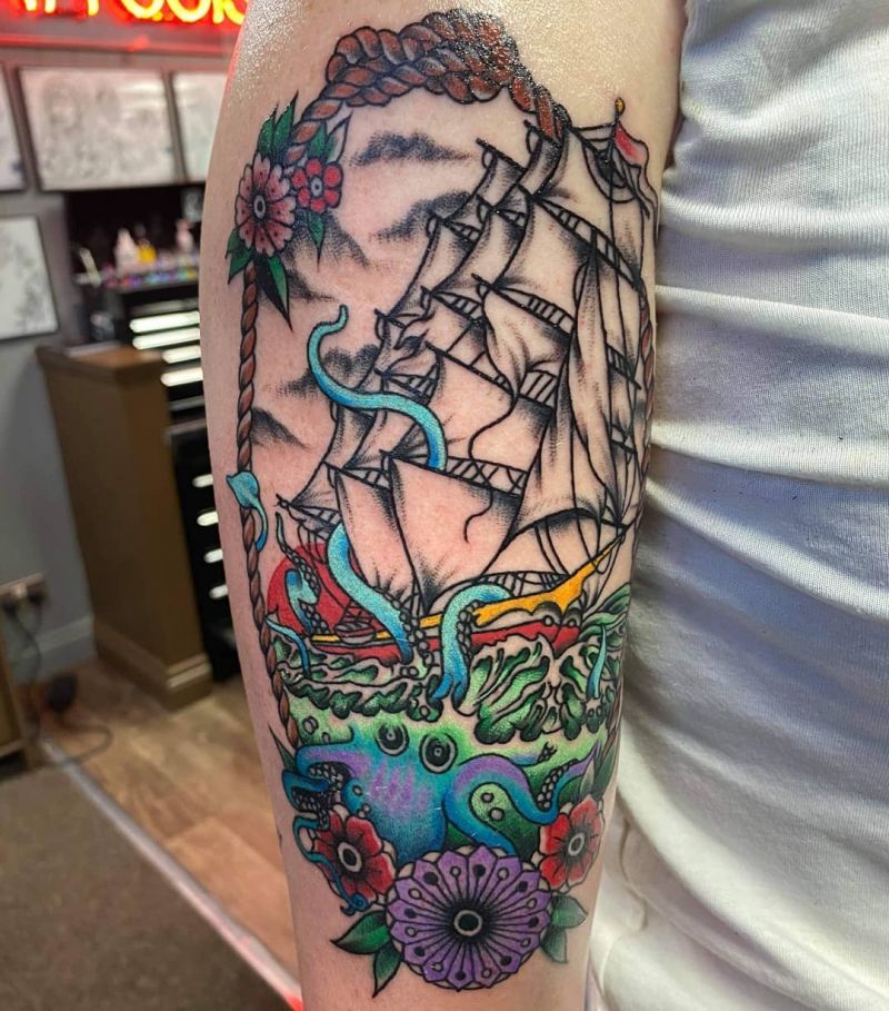 30 Creative Kraken Tattoos to Inspire You