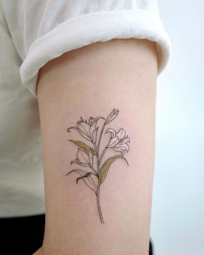 30 Pretty Lily Tattoos to Inspire You