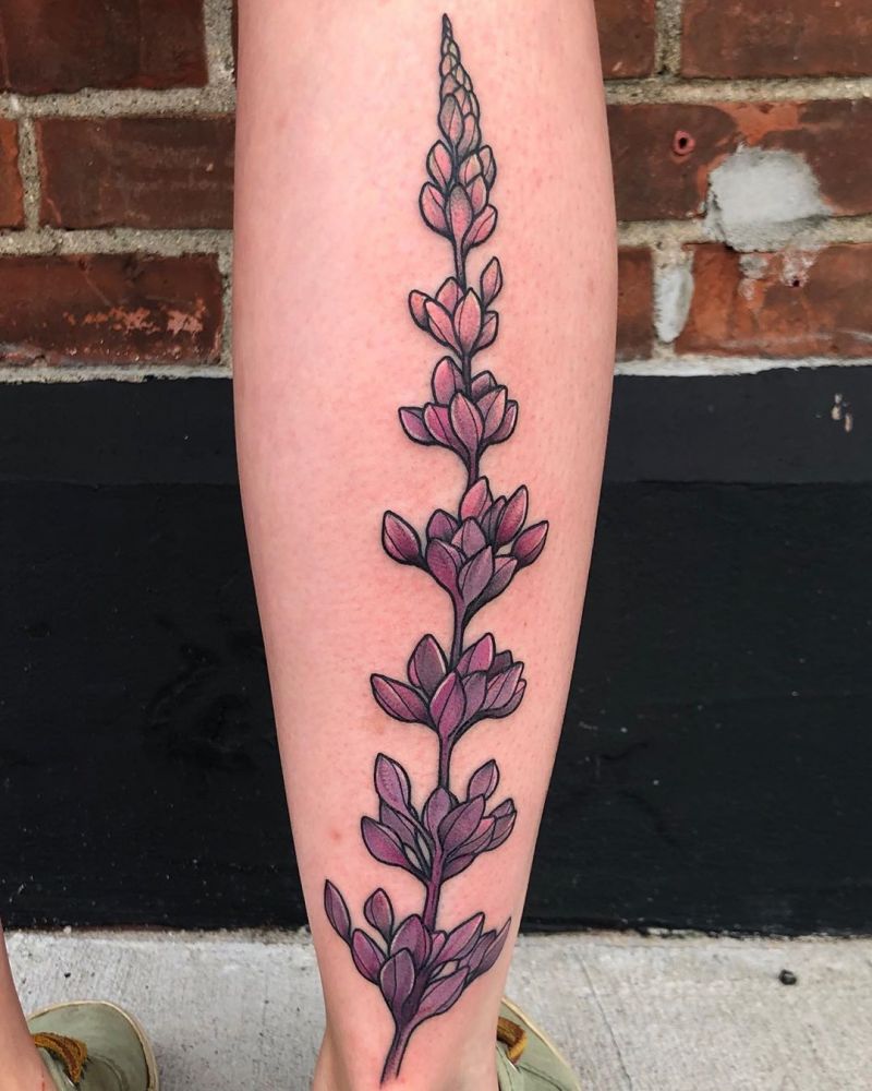 30 Pretty Lupine Tattoos for Your Inspiration