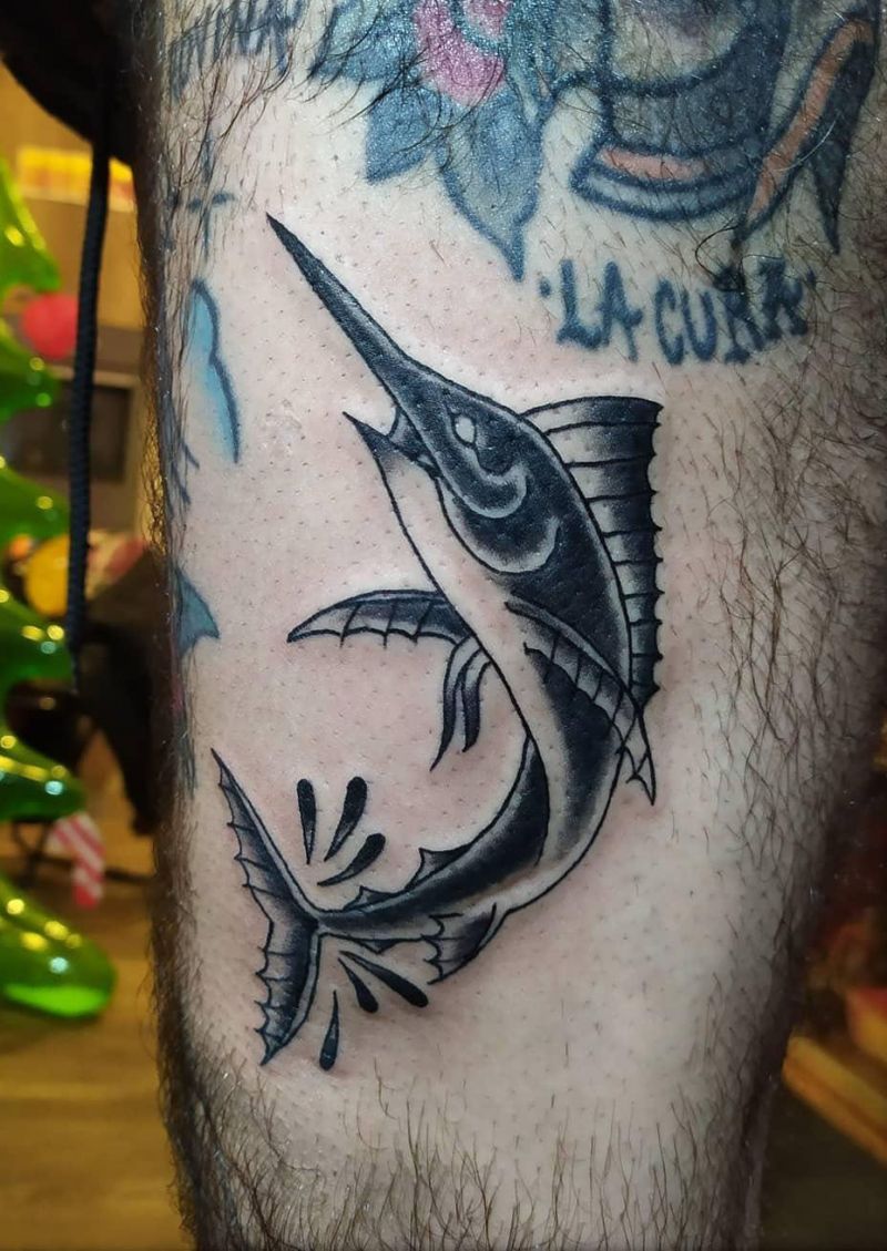 30 Pretty Marlin Tattoos You Will Love