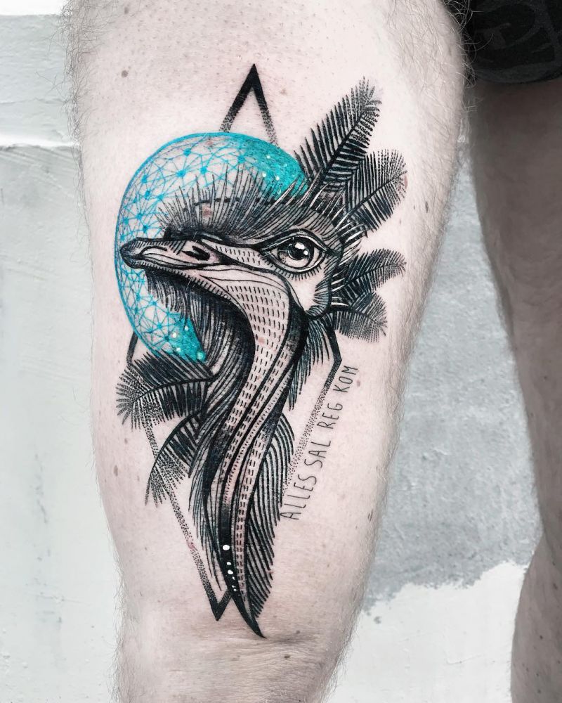 30 Pretty Ostrich Tattoos Hope to Inspire You