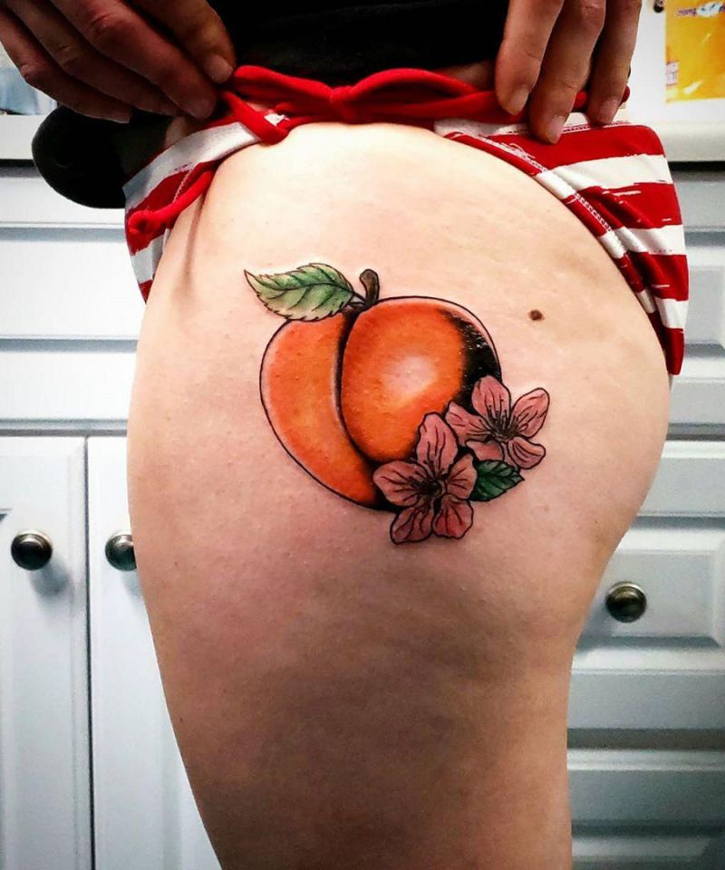 30 Pretty Peach Tattoos for Women You Will Love