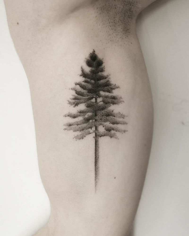 30 Pretty Pine Tattoos You Will Love