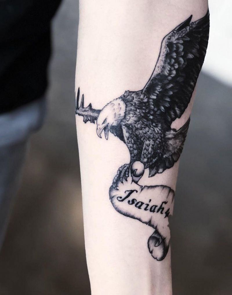 30 Pretty Bald Eagle Tattoos for Men