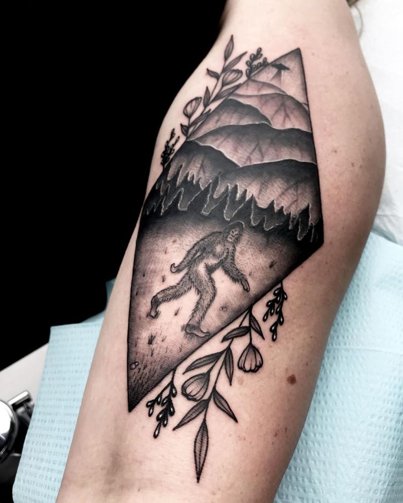 30 Creative Bigfoot Tattoos You Will Love