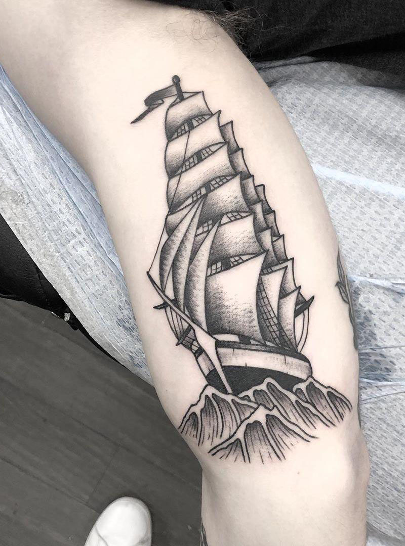 30 Pretty Boat Tattoos Make Your Career A Success