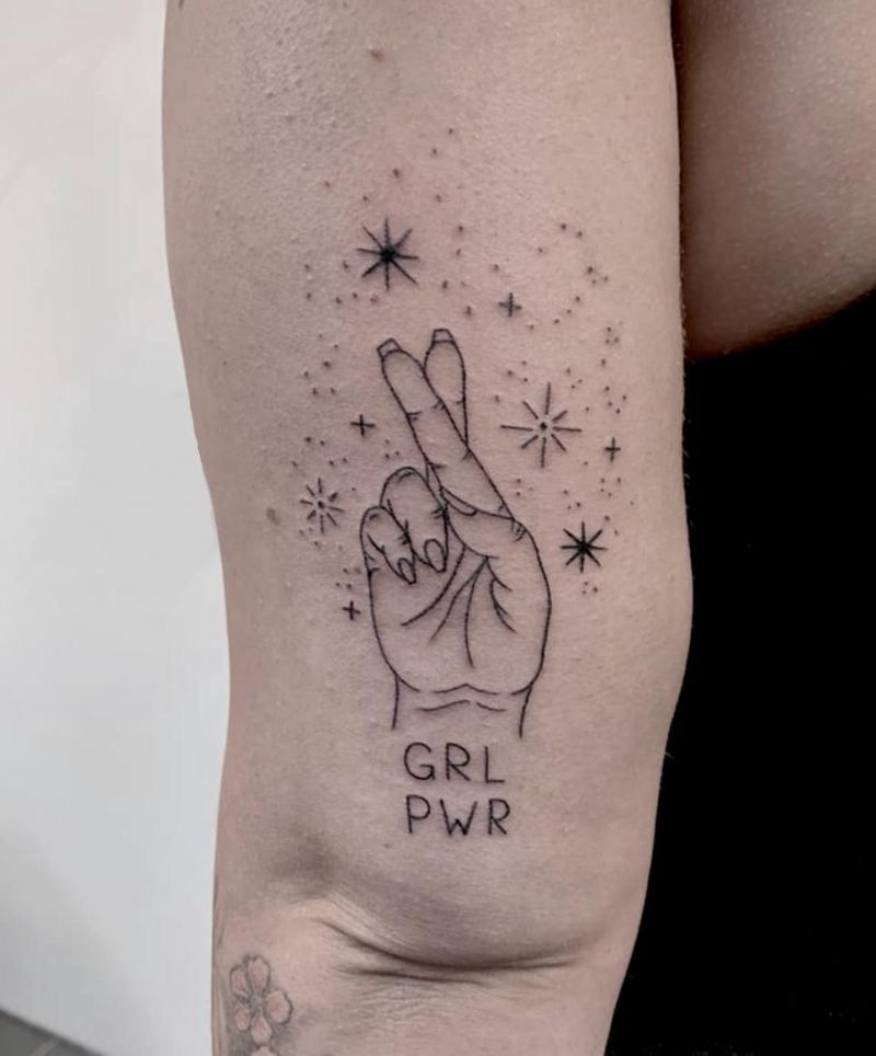 30 Elegant Fingers Crossed Tattoos Bring You Good Luck