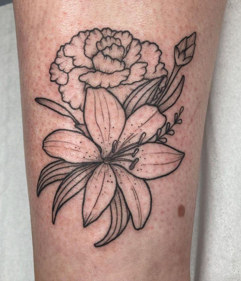 30 Pretty Lily Tattoos to Inspire You