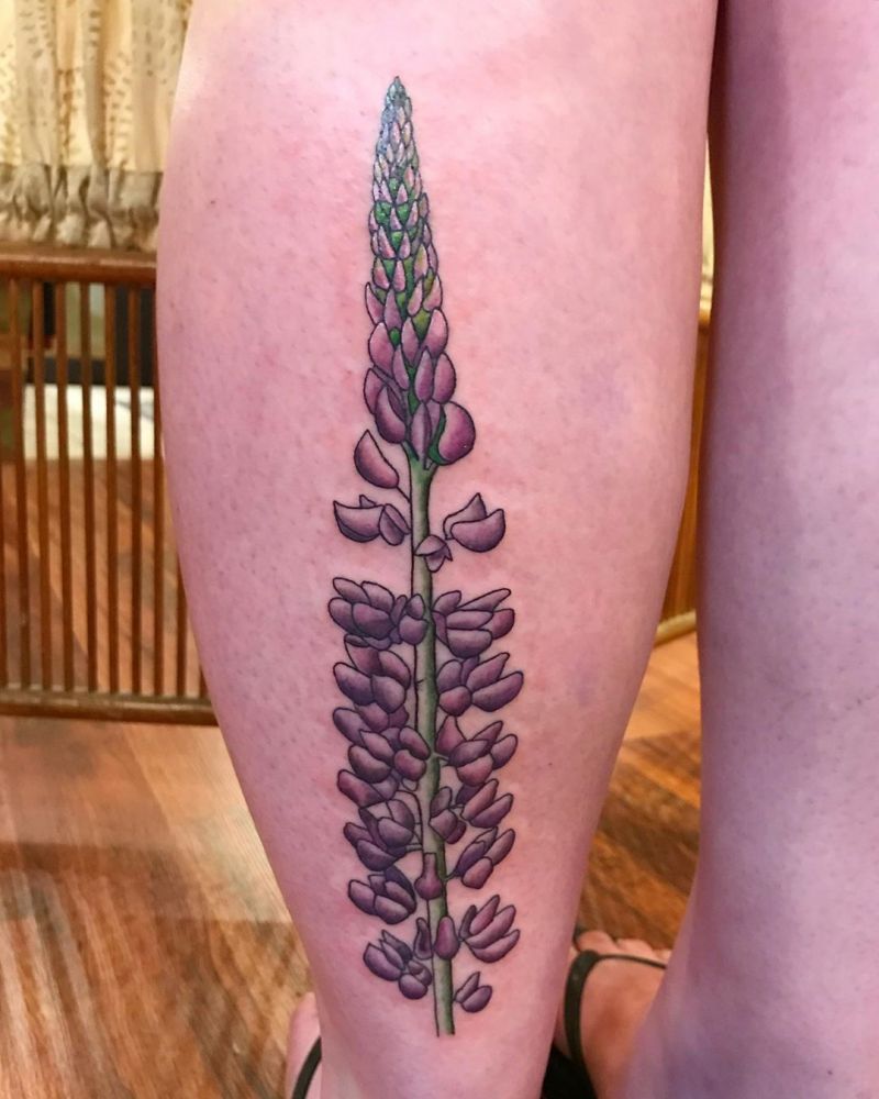 30 Pretty Lupine Tattoos for Your Inspiration