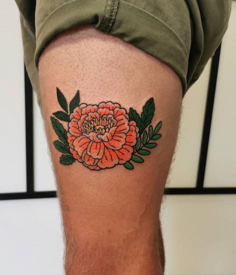 30 Beautiful Marigold Tattoos You Will Love