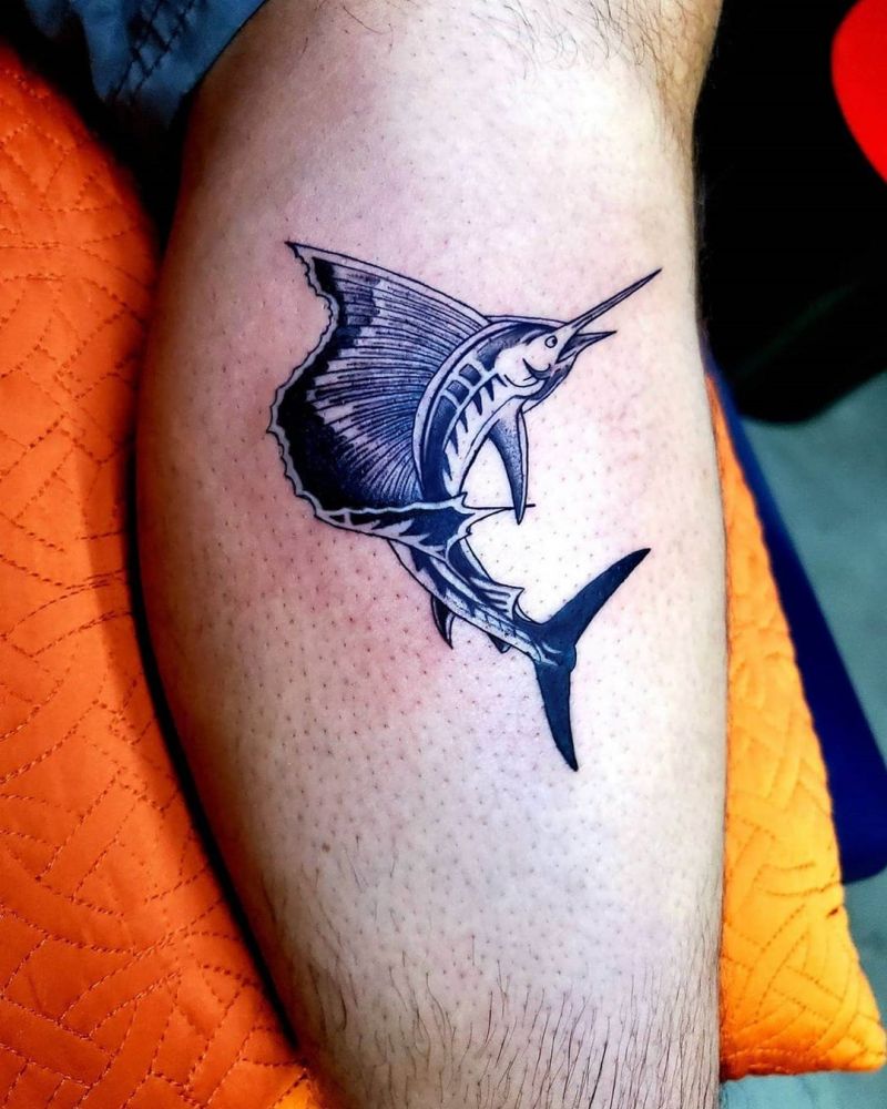 30 Pretty Marlin Tattoos You Will Love