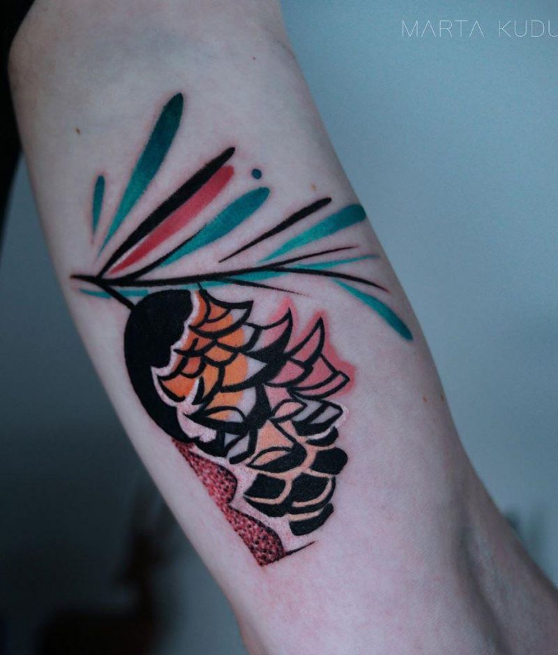 30 Pretty Pinecone Tattoos to Inspire You