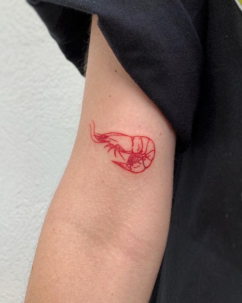 30 Pretty Shrimp Tattoos to Inspire You