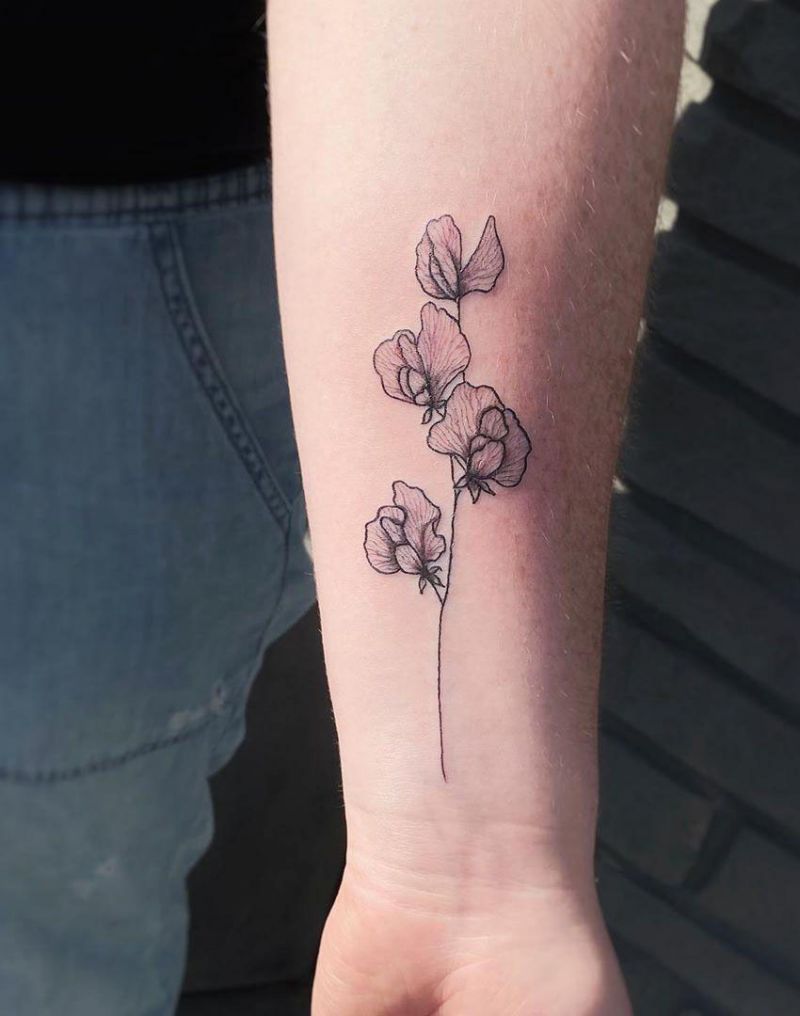 30 Pretty Sweet Pea Tattoos You Will Love