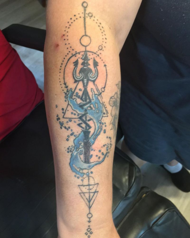 30 Creative Trident Tattoos for Your Inspiration