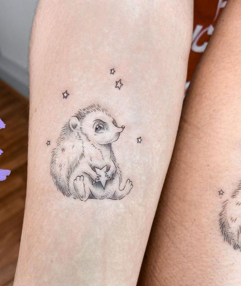 30 Cute Hedgehog Tattoos You Will Love