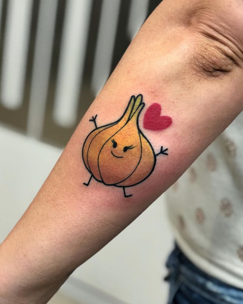 30 Pretty Onion Tattoos for Your Inspiration