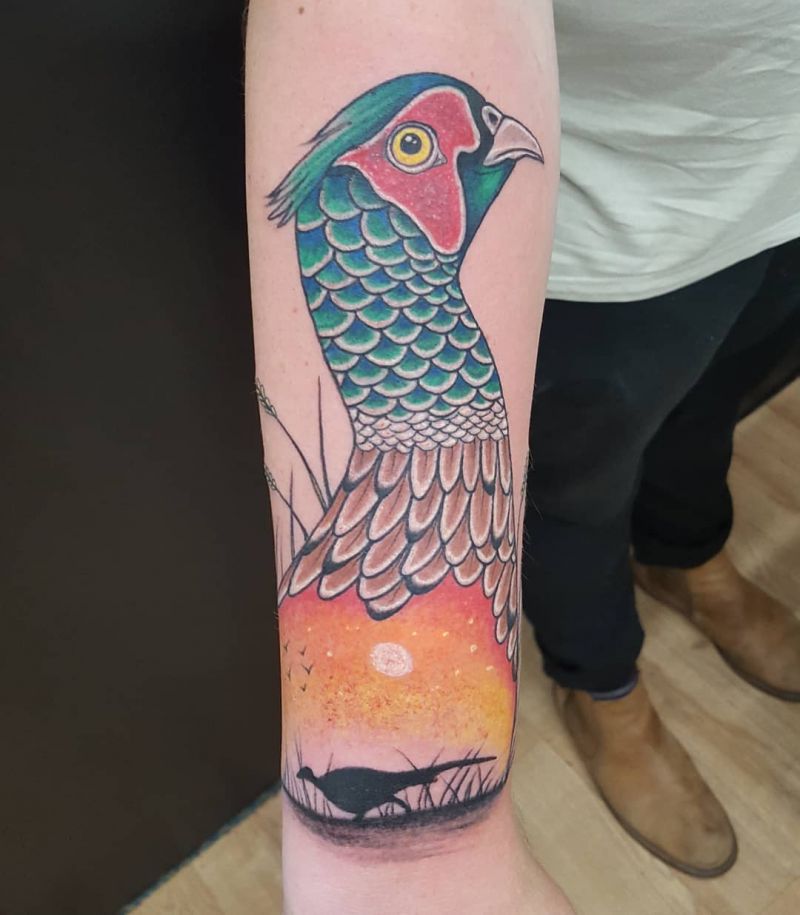 30 Pretty Pheasant Tattoos to Inspire You