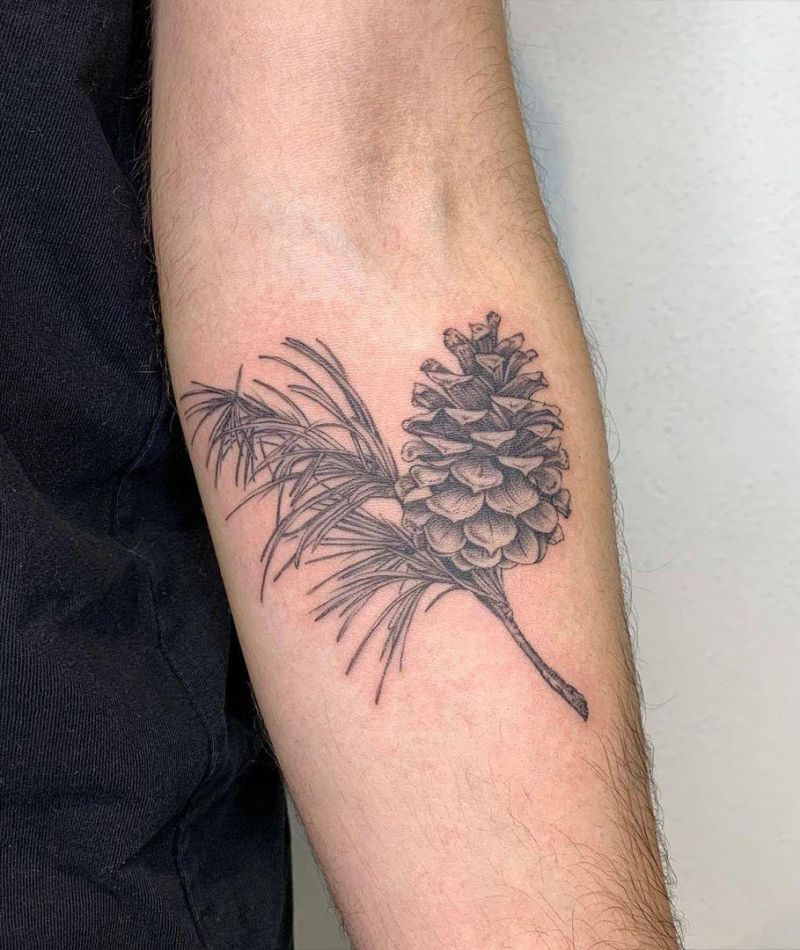 30 Pretty Pinecone Tattoos to Inspire You