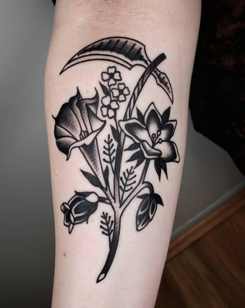 30 Creative Scythe Tattoos You Will Love