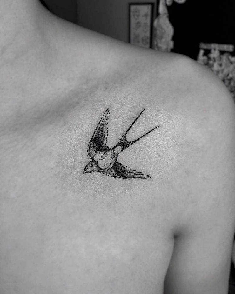 30 Stunning Swallow Tattoos for You to Enjoy