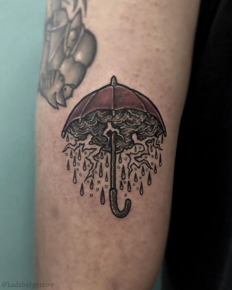 30 Creative Umbrella Tattoos Shelter You from The Wind and Rain