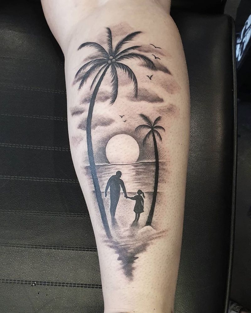 30 Pretty Beach Tattoos Hope to Inspire You