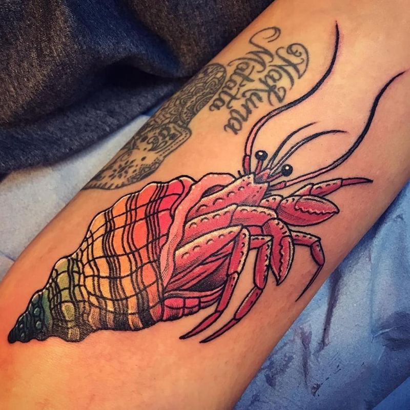 30 Pretty Hermit Crab Tattoos You Will Love