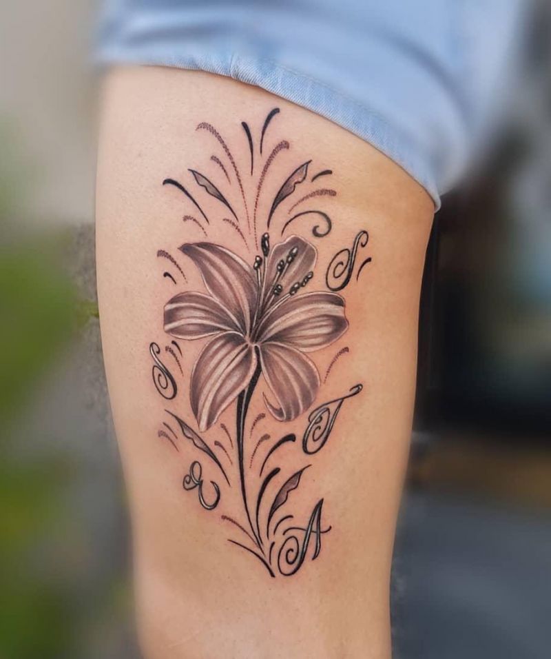 30 Pretty Lily Tattoos to Inspire You