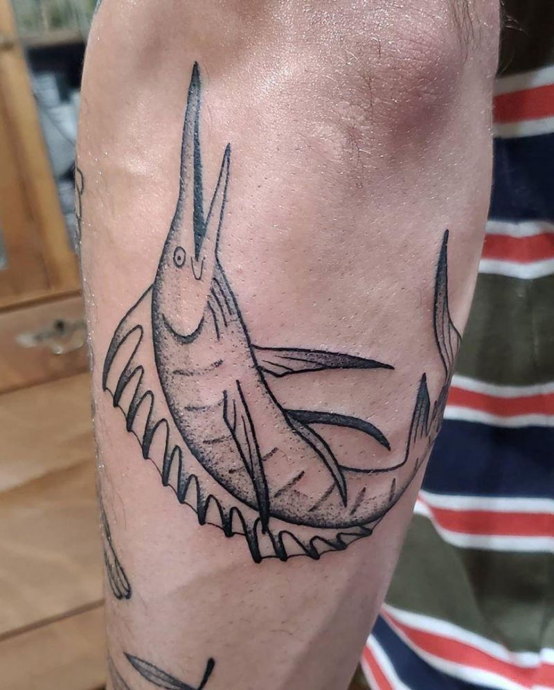 30 Pretty Marlin Tattoos You Will Love