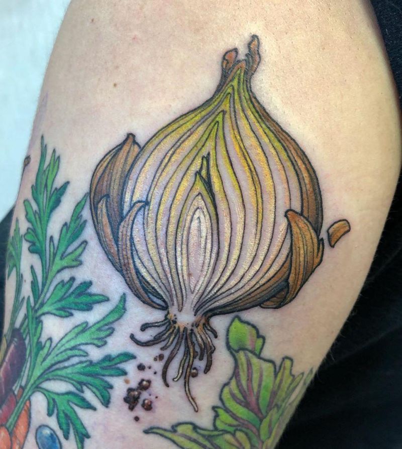 30 Pretty Onion Tattoos for Your Inspiration