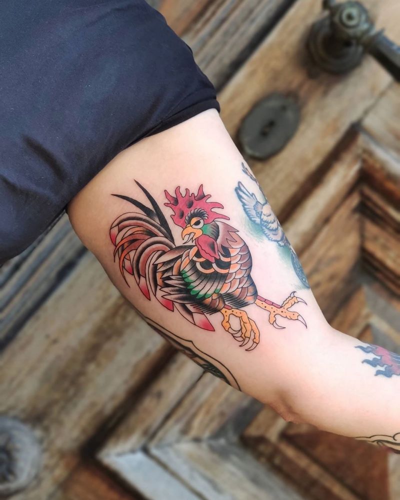 30 Creative Rooster Tattoos Give You Inspiration