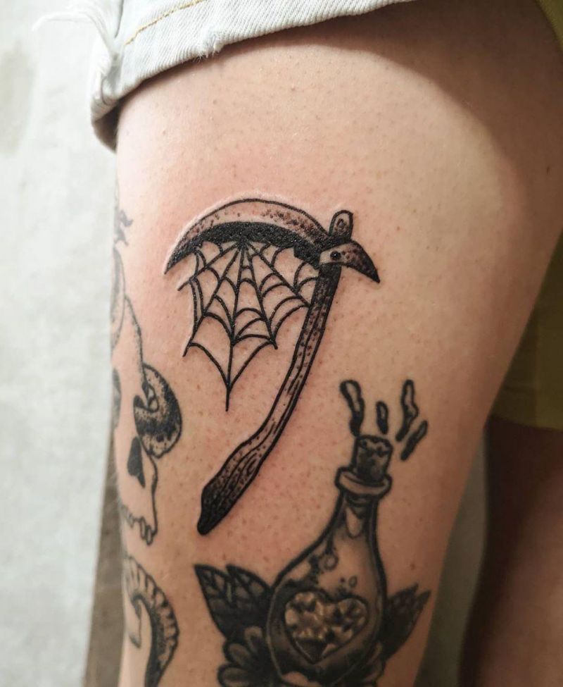 30 Creative Scythe Tattoos You Will Love