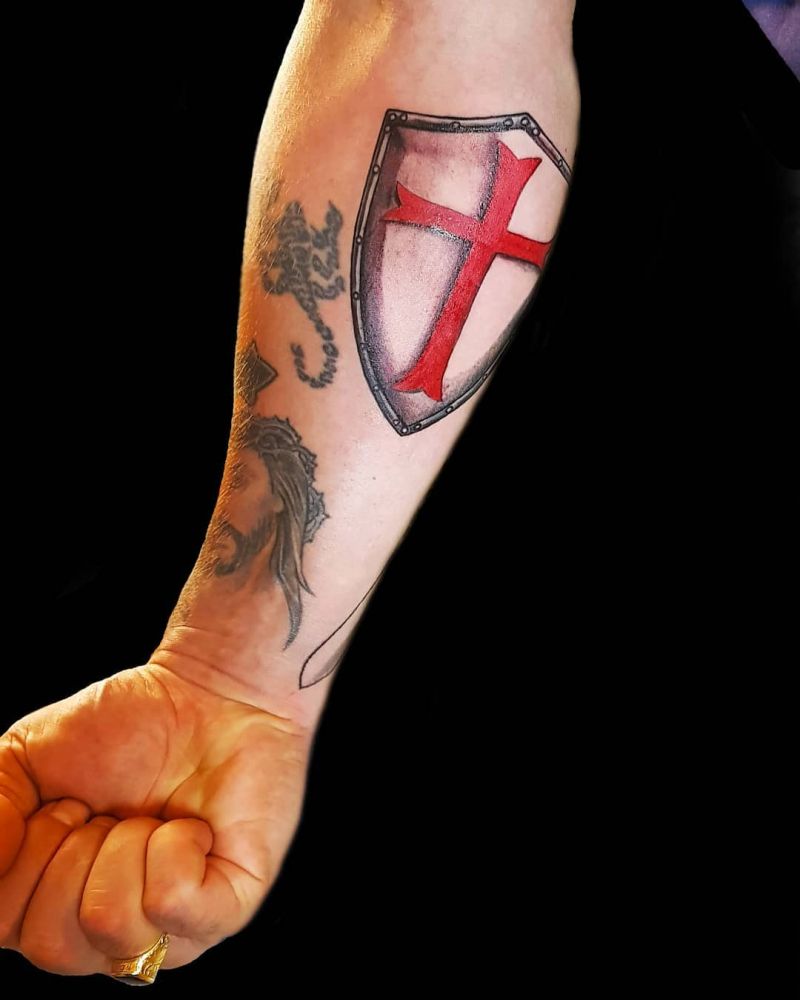 30 Creative Shield Tattoos You Will Love