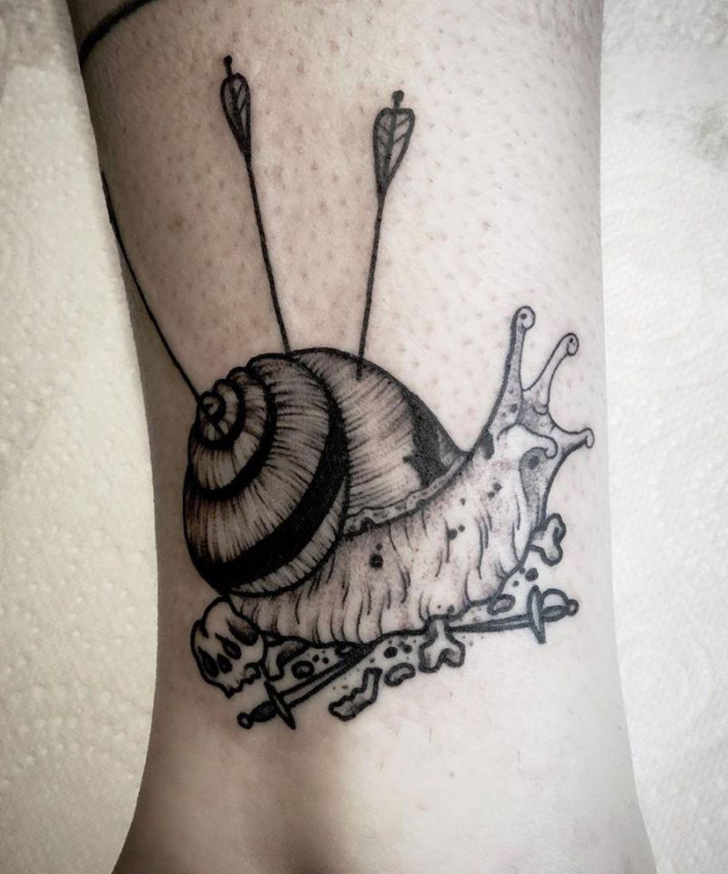 30 Cute Snail Tattoos That You Can't Miss