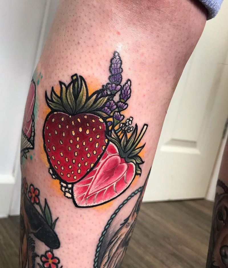 30 Pretty Strawberry Tattoos You Will Love