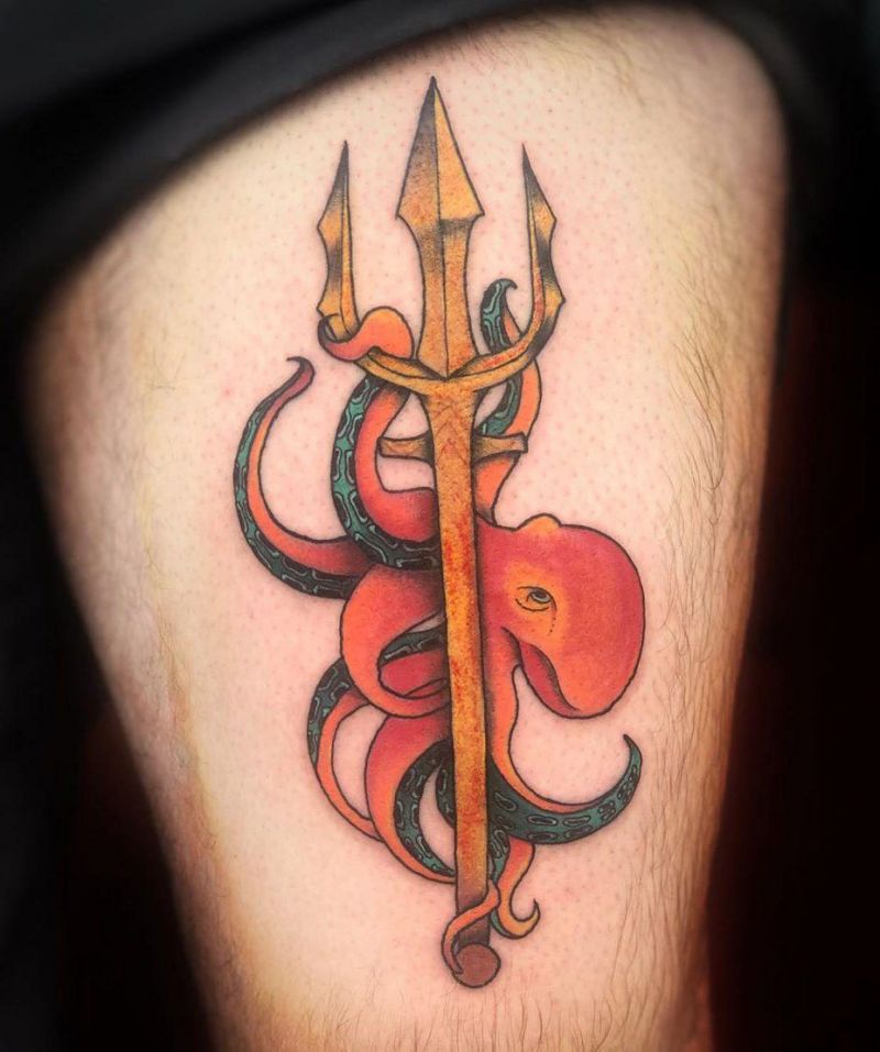 30 Creative Trident Tattoos for Your Inspiration
