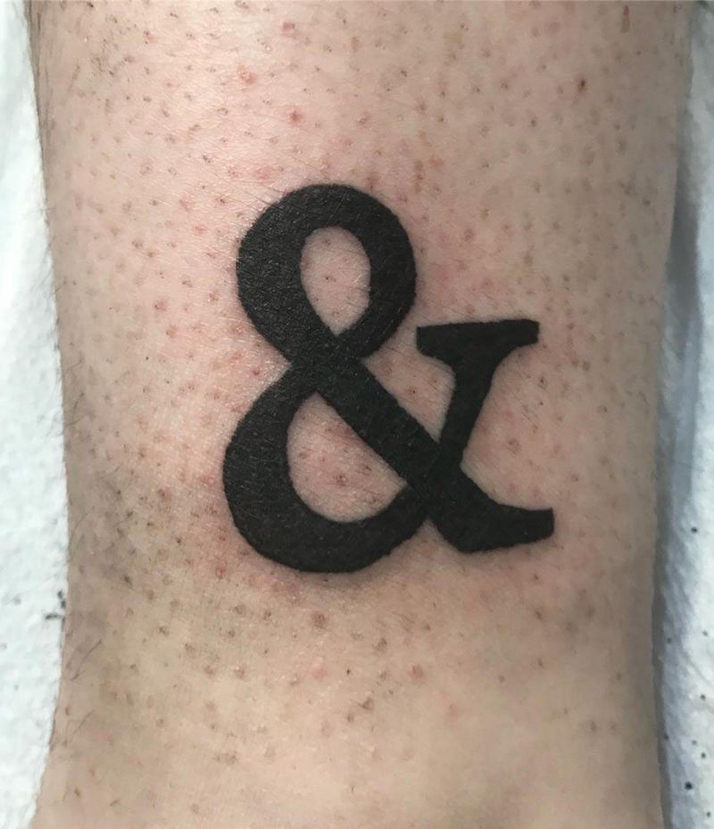 30 Pretty Ampersand Tattoos to Inspire You