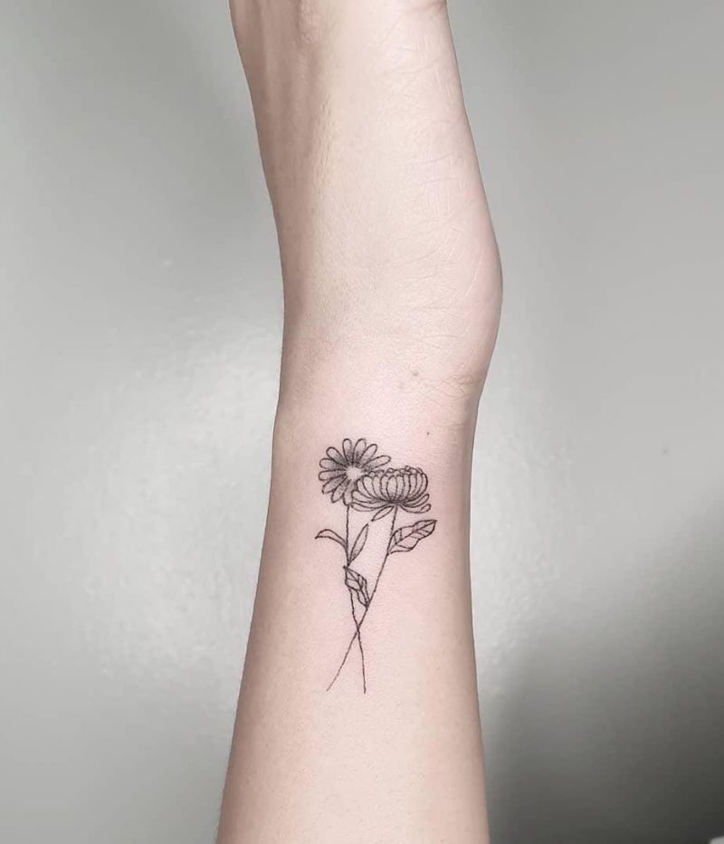 30 Pretty Aster Tattoos for Your Inspiration