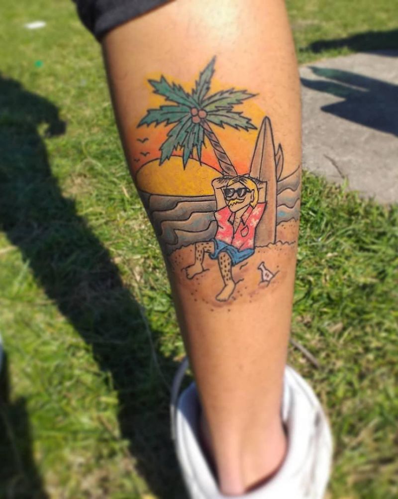 30 Pretty Beach Tattoos Hope to Inspire You