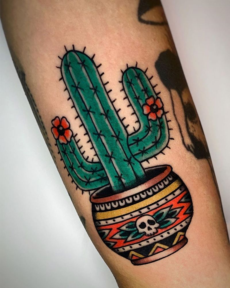 30 Beautiful Cactus Tattoos Enhance Your Personality