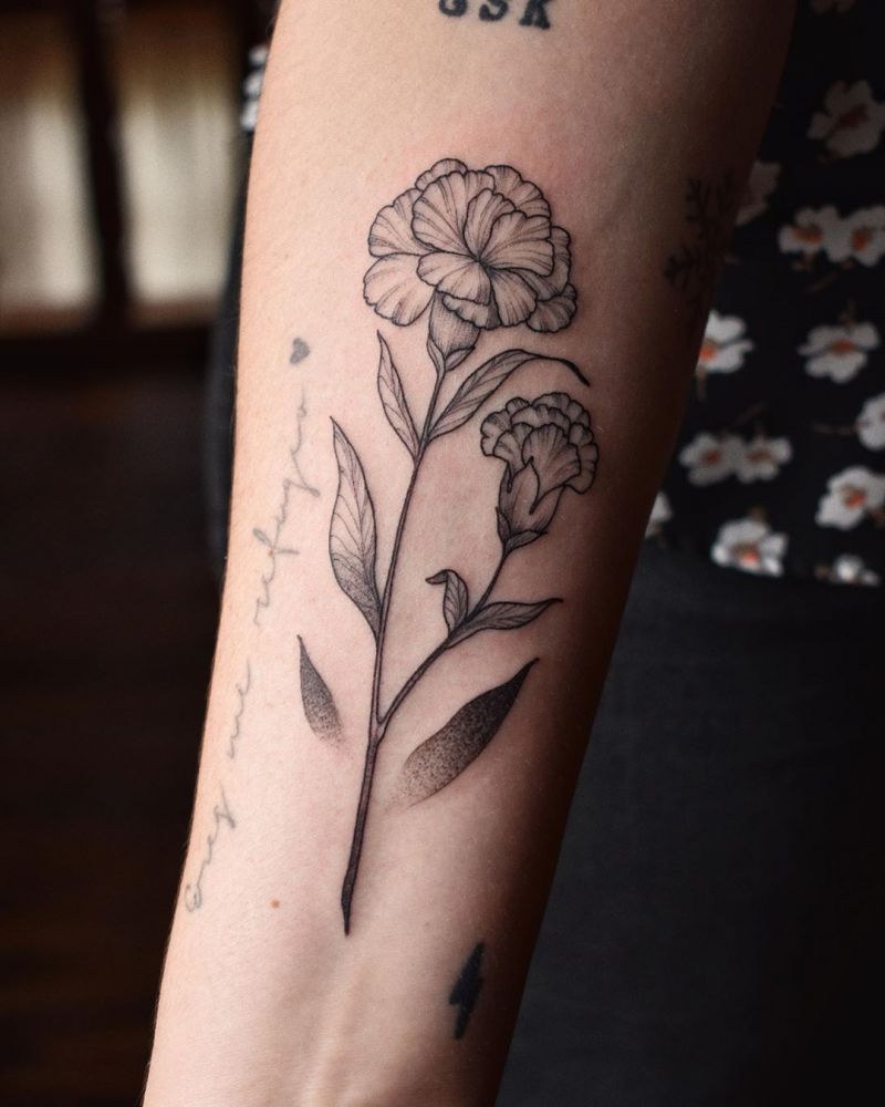 30 Pretty Carnation Tattoos You Will Love