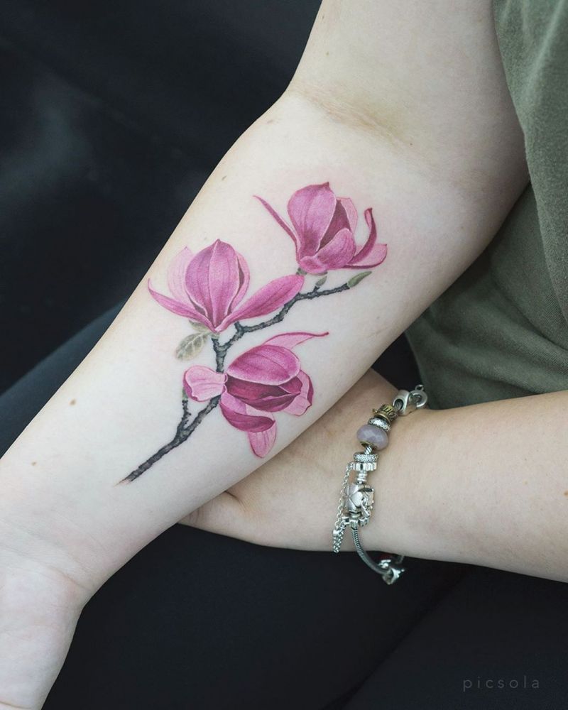 30 Beautiful Magnolia Tattoos You Will Love