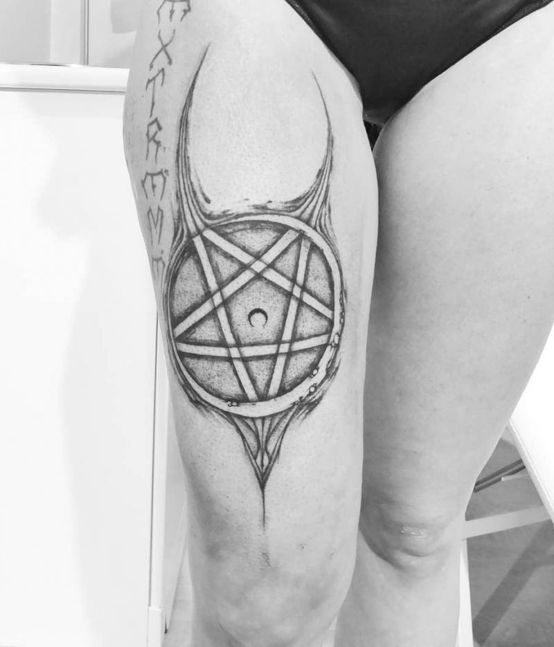 30 Creative Pentacle Tattoos to Inspire You