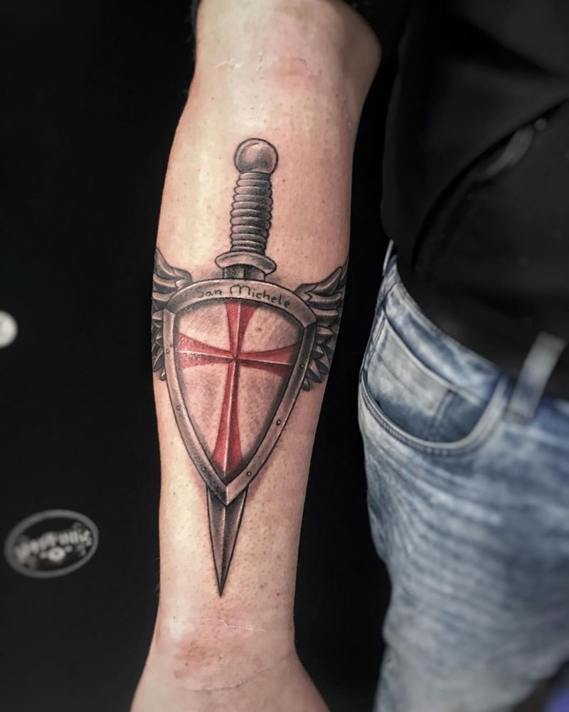 30 Creative Shield Tattoos You Will Love